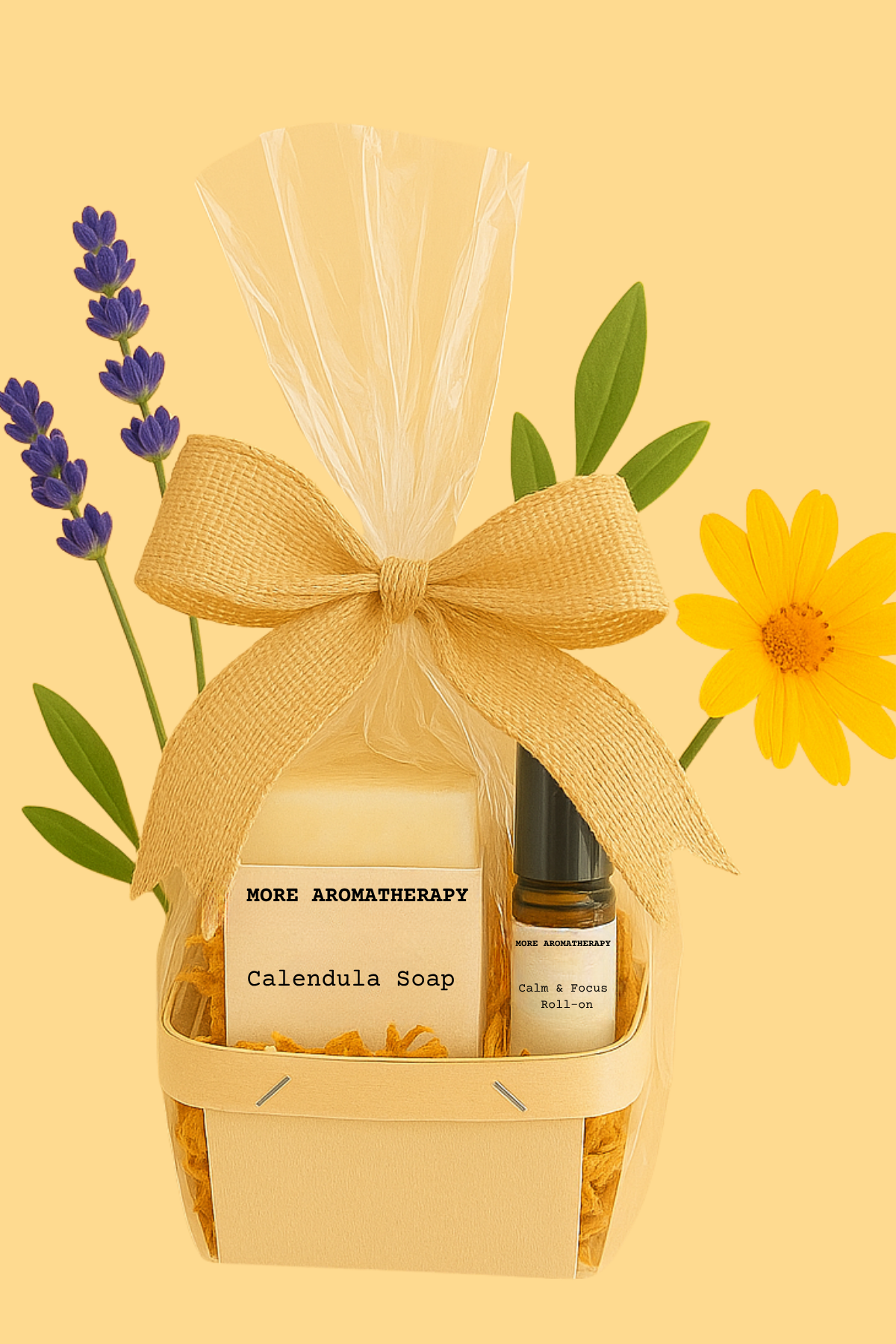 Calm & Focus + Calendula Soap Gift Basket